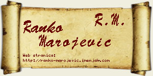 Ranko Marojević vizit kartica